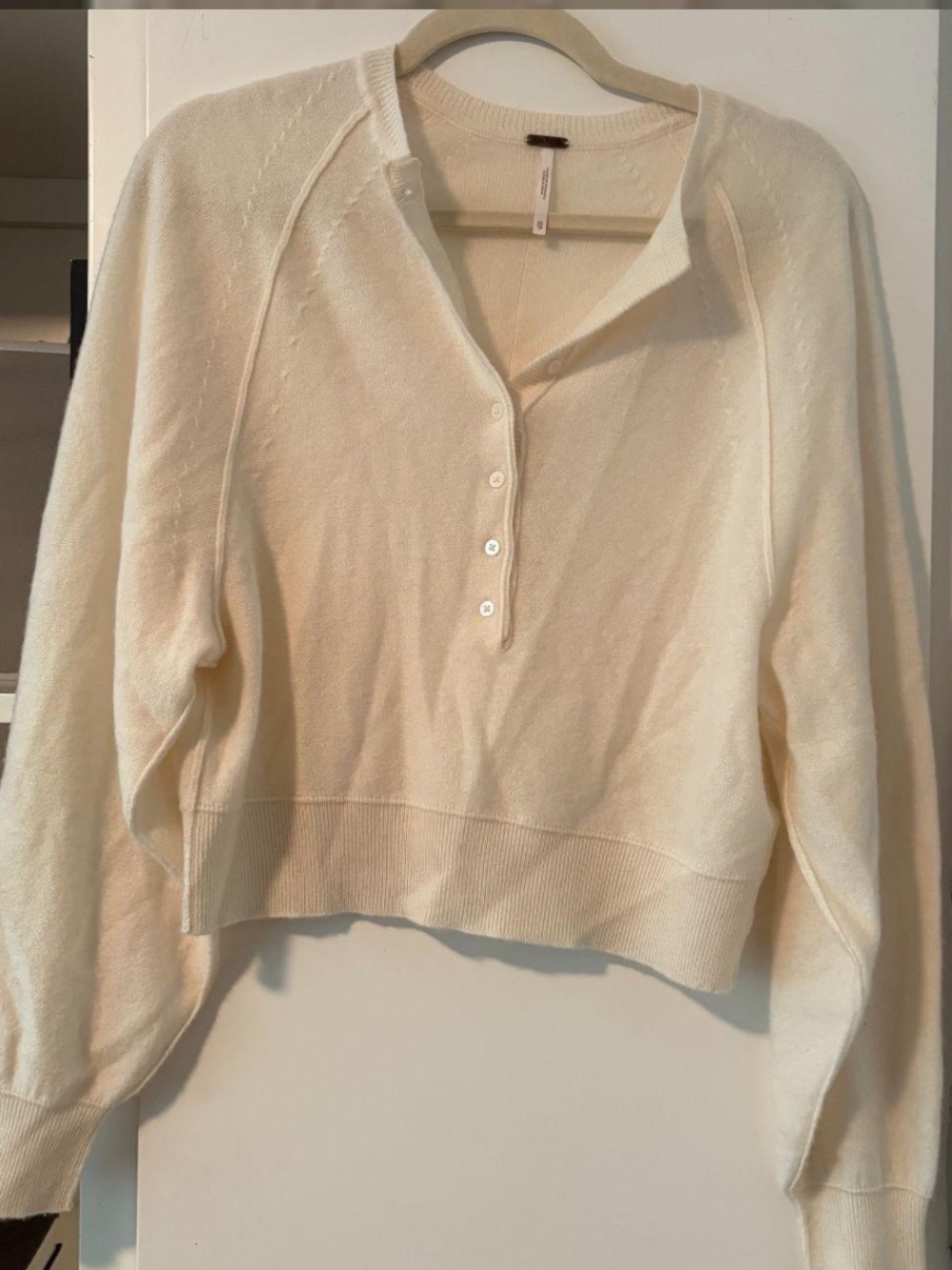 Free People Porta Cashmere Henley Sweater - Picture 8 of 9